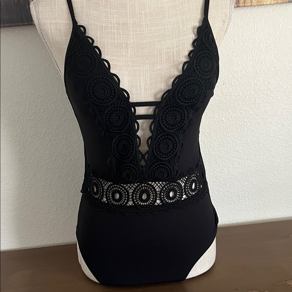 BECCA Black Lace Bodysuit